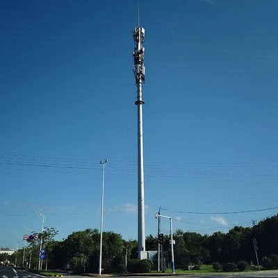 100FT 120FT Telecom poles Τηλεπικοινωνιακό πόστο κατασκευασμένο από χάλυβα ASTM A572 GR65