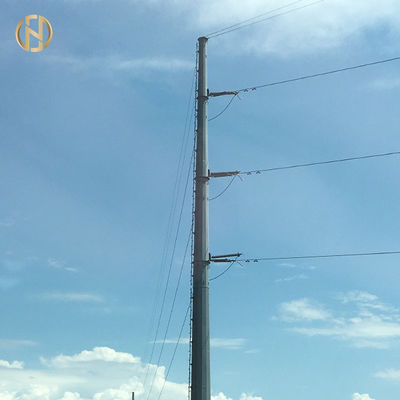 138KV HDG 35M ηλεκτρική χρησιμότητα Πολωνός με Baseplate και το βαθμό μπουλονιών αγκύρων M48 60-90