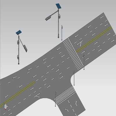 Οκτάγωνη μορφή 6M τύπων Τ Cantilever θέση φωτεινού σηματοδότη