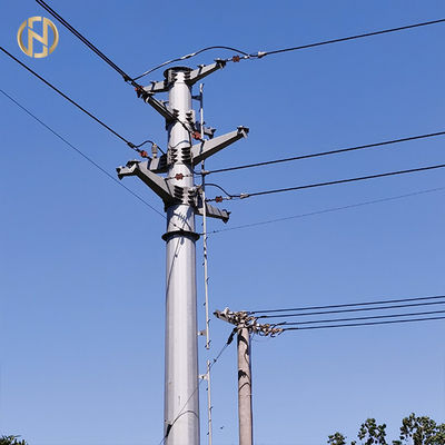 19M 3000daN 60FT σωληνοειδής εκλεπτυμένος μονοπωλιακός πύργος Πολωνού χάλυβα για τη γραμμή μετάδοσης