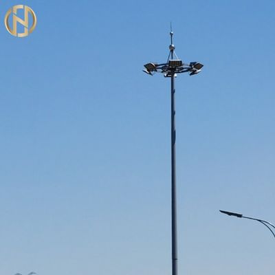 Γαλβανισμένος 12 μέτρο υψηλός ιστός Πολωνός με το χαμήλωμα του αυξάνοντας μηχανισμού