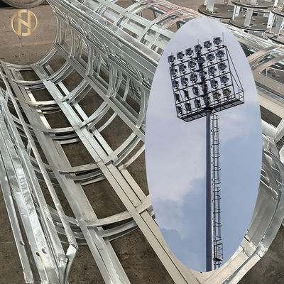 Αγορά M hög mast för stadionbelysning, varmförzinkad rörformad stålmast med cirkulära och oregelbundna ljusplåtsalternativ online manufacture