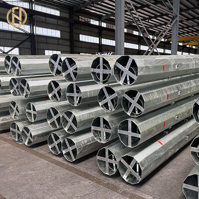Αγορά 9m 10m 12m Galvanized Steel Power Transmission Pole, Electric Support Tower for Utility, Overhead Lines & Power Grid online manufacture