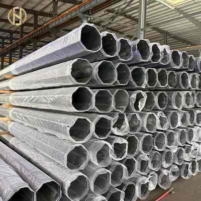 Αγορά Υπαίθριος 11M 350KGF 13M 400KGF 15M 450KGF Γαλβανισμένος Οκταγωνικός Χαλύβδινος Στύλος Μετάδοσης Ηλεκτρικής Ενέργειας online manufacture