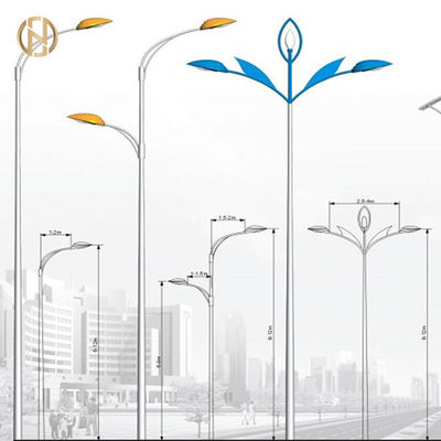 Αγορά φωτεινός σηματοδότης Πολωνός Q235B 8M γύρω από την κωνική ενιαία θέση λαμπτήρων βραχιόνων online manufacture