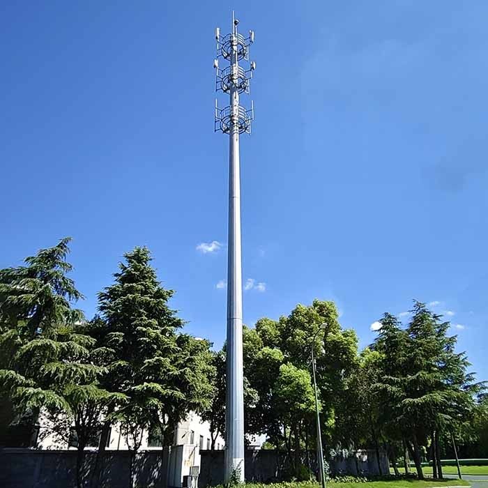 35m Ατσάλινες κεραίες Μονόπολοι με πλατφόρμα για τηλεπικοινωνιακό σταθμό