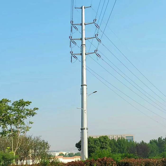 25FT-45FT Οκτάγωνο Πολυγωνικό Ζεστό Ζαλβανισμένο Ηλεκτρική Διανομή Χάλυβα Στύλος Δύναμης