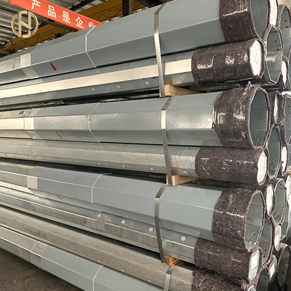 μετάδοση Πολωνός 800daN 8KN ASTM 572 Gr65 χάλυβα 12M 40ft γαλβανισμένη σωληνοειδής