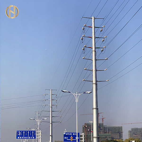 γαλβανισμένη θέση ηλεκτρικής δύναμης 110KV 138KV HDG για τη γραμμή μετάδοσης δύναμης