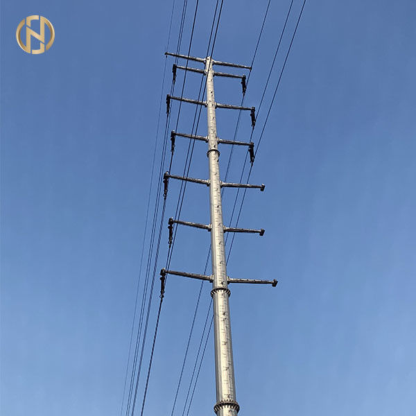 Γαλβανισμένη μετάδοση Πολωνός 12.2m 69KV χάλυβα καλά - τελειωμένο Galvanization