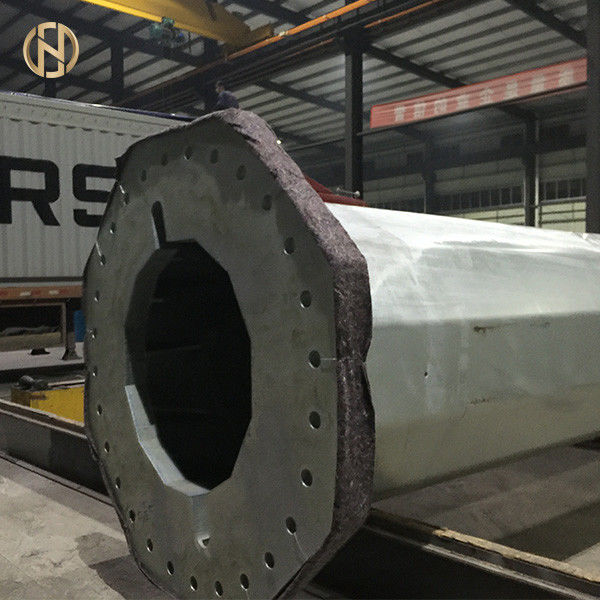 138KV HDG 35M ηλεκτρική χρησιμότητα Πολωνός με Baseplate και το βαθμό μπουλονιών αγκύρων M48 60-90
