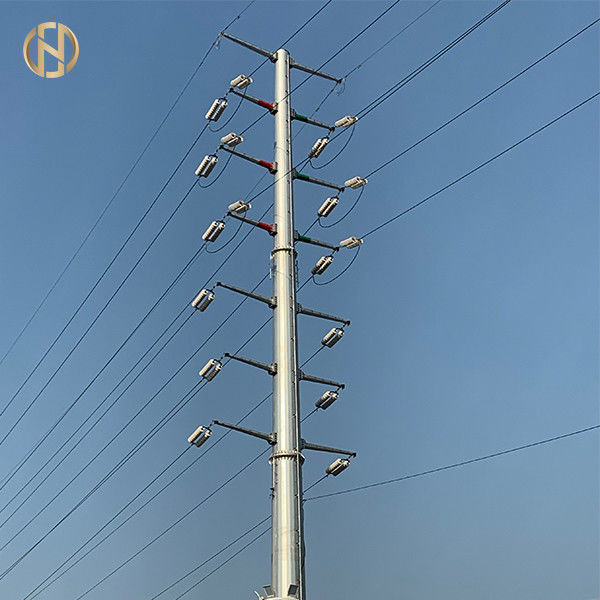 33KV 18m δύναμη Πολωνοί χάλυβα Πολωνού χρησιμότητας χάλυβα με το μονωτή και τον αγωγό