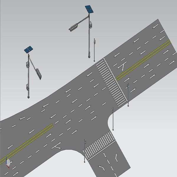 Οκτάγωνη μορφή 6M τύπων Τ Cantilever θέση φωτεινού σηματοδότη
