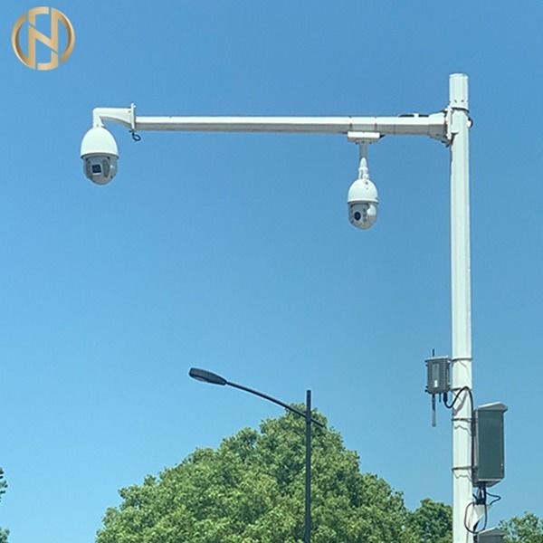 Polygonal τηλεσκοπική κάμερα Πολωνός 11m CCTV ιστός κάμερων ασφαλείας