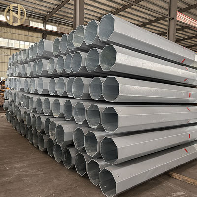 Οκτάγωνοι πόλοι ισχύος για γραμμές χαμηλής και μεσαίας τάσης Μεταλλικοί πόλοι Προμήθειες ηλεκτρικού εξοπλισμού